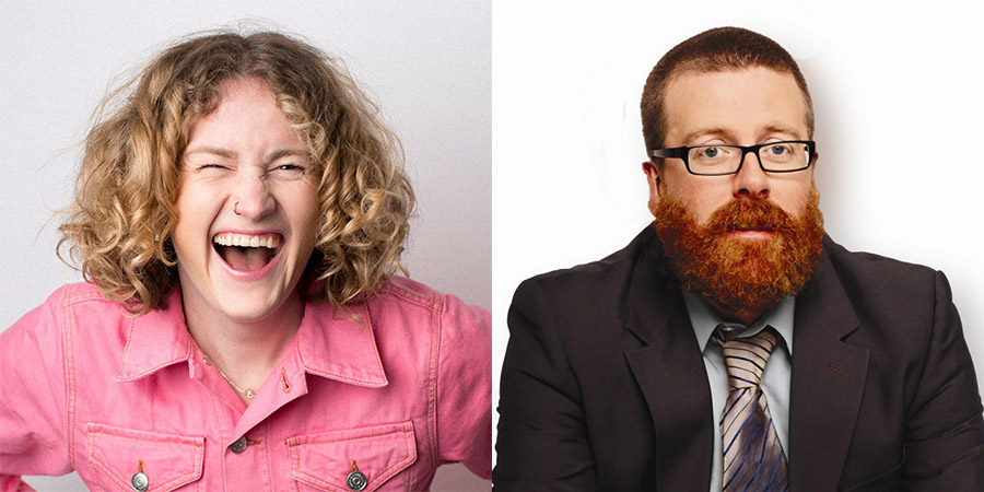 Image shows from L to R: Grace Campbell, Frankie Boyle.